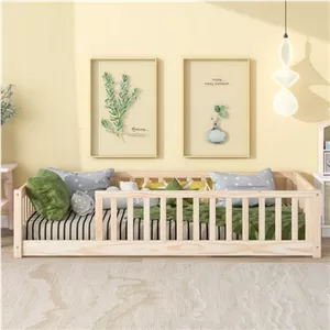 تخت خواب چوبی یک نفره مدل کلاسیک A2 سایز 18080 سانتیمتر مبلمان اورلین مدل 938380