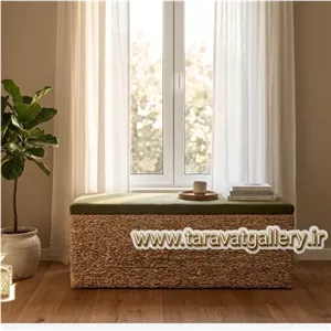 پاف نیکمت حصیری باکسی درب دار مبلمان فرنا مدل 1107418