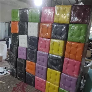 پاف تکی چرم و پارچه هزینه ارسال با باربری به صورت به عهده مشتری مبلمان فرنا مدل 1107661