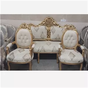 مبلمان سلطنتی 9نفره چوب راش و گردو با تخفیف مبلمان فرنا مدل 1101325