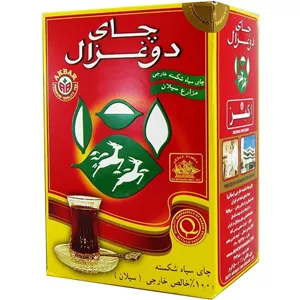 چای دو غزال ساده ۵۰۰ گرم شیرنشان