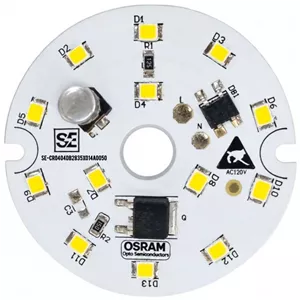 ماژول روشنایی اسرام گرد 8 وات قطر 4.5 سانتیمتر DOB تغذیه ولتاژ 220 شهری بدون فلیکر(بسته 10 عددی)