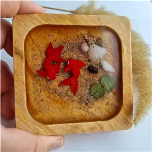 حوض ماهی رزینی ظرف چوبی