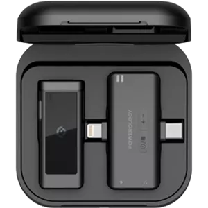 ست میکروفون تکی بی‌سیم پاورلوژی MFI Lavalier PWMICBK - مشکی