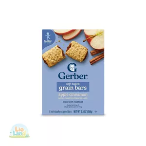 بار غلات گربر (Gerber) سیب دارچین ۸ عددی + ۱۲ ماه
