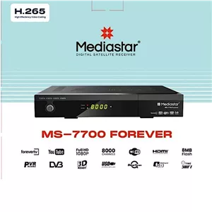 گیرنده مدیا استار مدل MS-7700 Forever با پشتیبانی از فرمت H.265