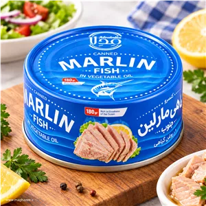 کنسرو ماهی مارلین در روغن گیاهی مدلا وزن 180 گرمی