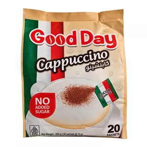 کاپوچینوی فوری رژیمی گود دی بدون شکر ۲۶۰ گرمGood Day Cappuccino No Added Sugar 260g