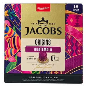 کپسول قهوه جاکوبز اوریجینز گواتمالا ۱۸ عدد ۹۳ گرمJacobs Origins Guatemala 18 Capsules 93g