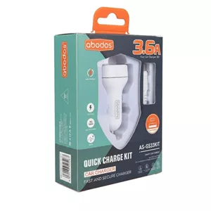شارژر فندکی با کابل برند آبادوس ABODOS GS33KIT
