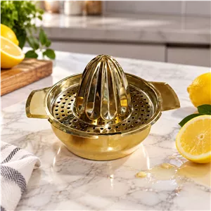 آبمیوه گیری استیل و طلایی نقره ای