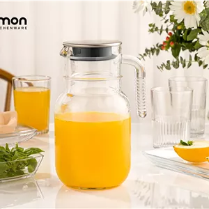 پارچ شیشه ای 1.5 درب استیل لیمون