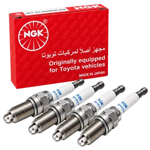 شمع تک پلاتین 4195 جعبه قرمز 4195 BKR6EYA-11 مناسب برای تویوتا کرولا، تویوتا کمری ان‌جی‌کی (NGK)بسته ۴ عددی