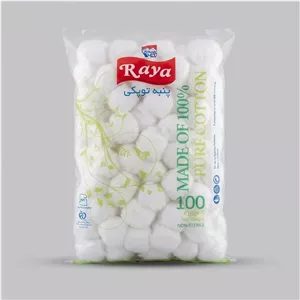 پنبه آرایشی رایا مدل توپکی بسته 100 عددی