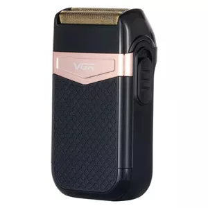 ماشین اصلاح موی صورت وی جی ار مدل 331 ضدآب با طراحی ارگونومیک، تیغه استیل پیشرفته سه‌تیغه، شارژ USB و قابلیت استفاده خشک و مرطوب