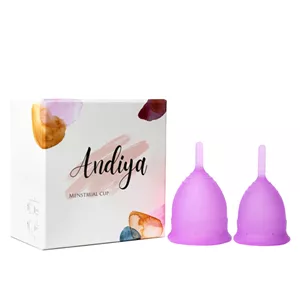 کاپ قاعدگی مدل Double سایز کوچک و متوسط مجموعه 2 عددی آندیا 
