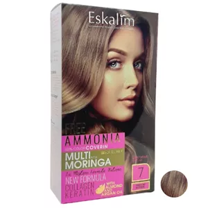 کیت رنگ مو اسکالیم سری collagen keratin شماره 7 حجم 100 میلی لیتر رنگ بلوند متوسط