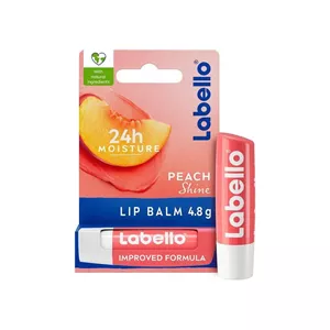 بالم لب رنگی لیبلو طعم هلو مدل Peach ShineLabello Peach Shine Lip Balm