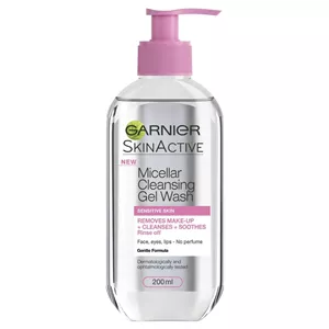 ژل شستشوی صورت میسلار گارنیر مناسب پوست حساس Garnier SkinActive Micellar Cleansing Gel Wash حجم ۲۰۰ میل
