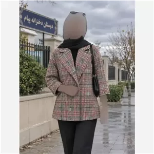 شکت پشمی پیچازی آستین پاکتی دکمه کاربردی النا