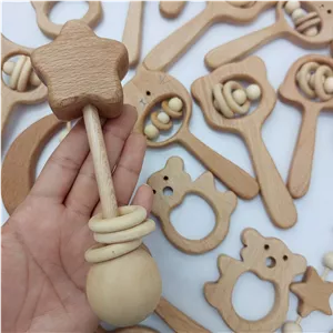 جغجغه چوبی گوی و ستاره