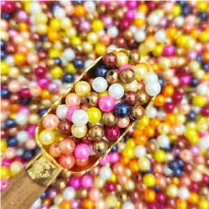 مروارید پلاستیکی رنگارنگ سایز ۶ میل (50گرمی)