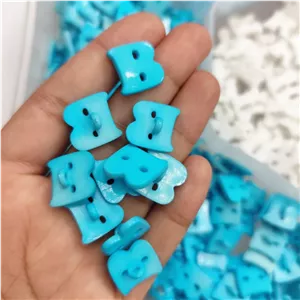 دکمه حروف پلاستیکی حرف B رنگ آبی (10عددی)