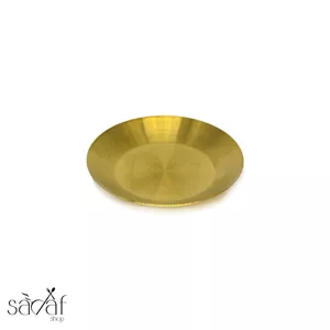 نعلبکی گرد 14 سانت استیل طلایی گلد کیش (یک عددی)