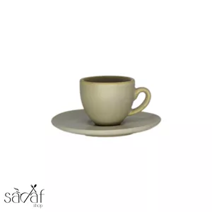 فنجان و نعلبکی قهوه 80 سرامیک مات رویال