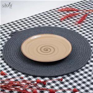 زیر دستی کرم 19 سانت سرامیک فانتزی آبرنگی ساور (یک عددی)