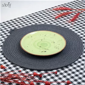 زیر دستی سبز 19 سانت سرامیک فانتزی آبرنگی ساور (یک عددی)