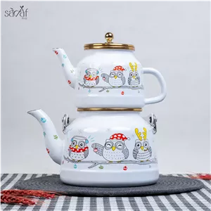 کتری و قوری لوله ای لعاب لایت ترکیه
