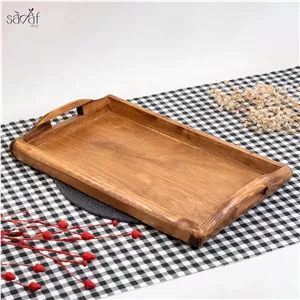 سینی چوبی مستطیل نراد صدف
