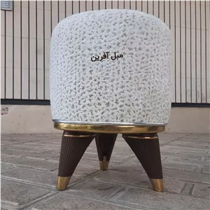 صندلی پاف تدی سفید طلایی کامنا مدل 13105782