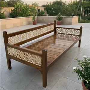 +تخت سنتی چوبی دورنگ گره ستاره تحویل در باربری مقصد کامنا مدل 13122184