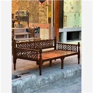 تخت سنتی گره چینی چوب روس شاپان خورده کامنا مدل 13122304