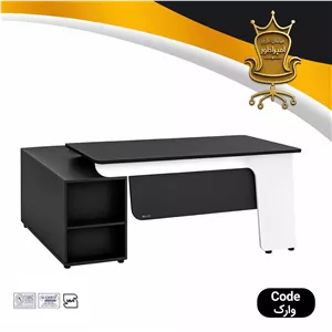 خرید میز مدیریت اداری مدل وارک میز مدیریت MDF با ال و سه کشو کامنا مدل 13125706