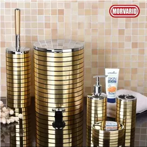 سرویس 5 پارچه مروارید ویولت خطدار طلایی کروم کامنا مدل 13139367