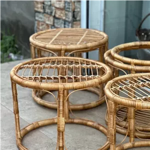 میز حصیری رینگی دایره ای عسلی کامنا مدل 13147806
