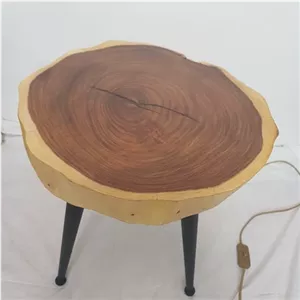 میز عسلی چوبی چراغ دار کامنا مدل 13148873
