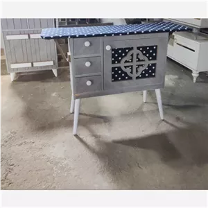 میز اتو مدل تلوزیونی طوسی با پارچه ستاره ای طوسی و ابی کامنا مدل 13150007