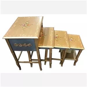 میز عسلی چوبی چهارتکه لودا کامنا مدل 13151669
