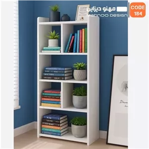 شلف کتاب مدرن جنس ام دی اف سفید کامنا مدل 13114601