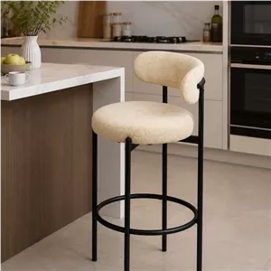 صندلی اپن تدی- صندلی اپن آشپزخانه و جزیره، پایه فلزی و پارچه ای کامنا مدل 13123923