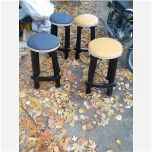 صندلی اپنی چوبی صندلی بلند جزیره کانتر تمام چوب چهارپایه چوبی کامنا مدل 13124035