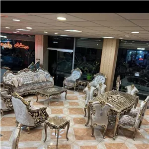 فروش اقساطی مبل کلاسیک سلطنتی 9 نفره مدل مارال ورق طلا، ارسال55 روزکاری به سراسر کشور مبلمان نوراس مدل 14110744