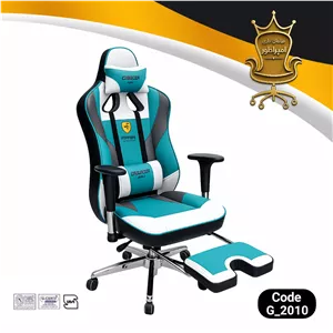 خرید صندلی گیمینگ زیرپایی دار مدل G2010 طرح DXRACER چرم PU و فوم سرد مبلمان نوراس مدل 14118942