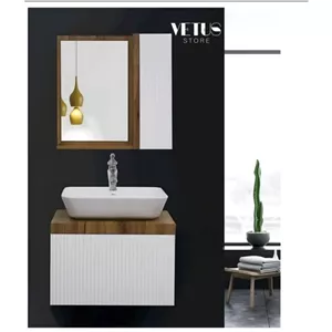 روشویی کابینتی ضدآب60 در 40 با آینه،باکس وسنگ گاتریا مبلمان نوراس مدل 14143219