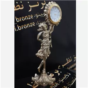 ساعت رومیزی برنجی مدل بانو ارتفاع 25 سانتیمتر مبلمان نوراس مدل 14135617
