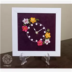 ساعت رومیزی مخمل روباندوزی مبلمان نوراس مدل 14135801
